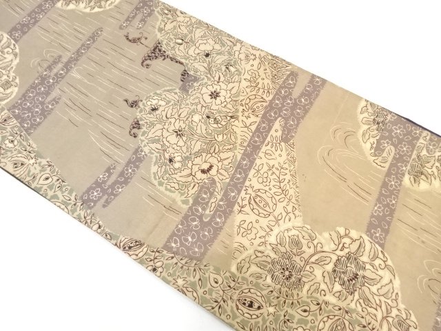 Japanese Kimono / Antique / Fukuro Obi Combined weave